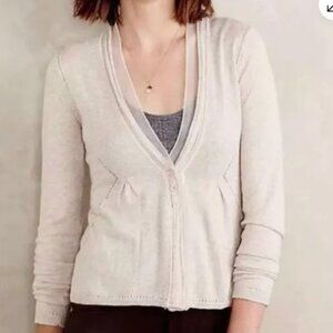 Anthropologie Angel of the North Aral Cardigan Cream M